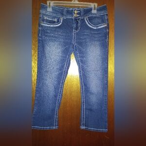 Hydraulic Dark Blue Cropped Jean/ Capris, Size 7/8